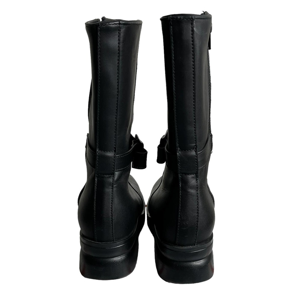 NWOT LL Bean Short Black Leather Boots Womens Size 5.5 Med - Picture 7 of 9